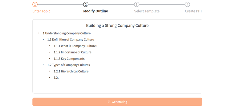 AI PPT Maker Generate Outline