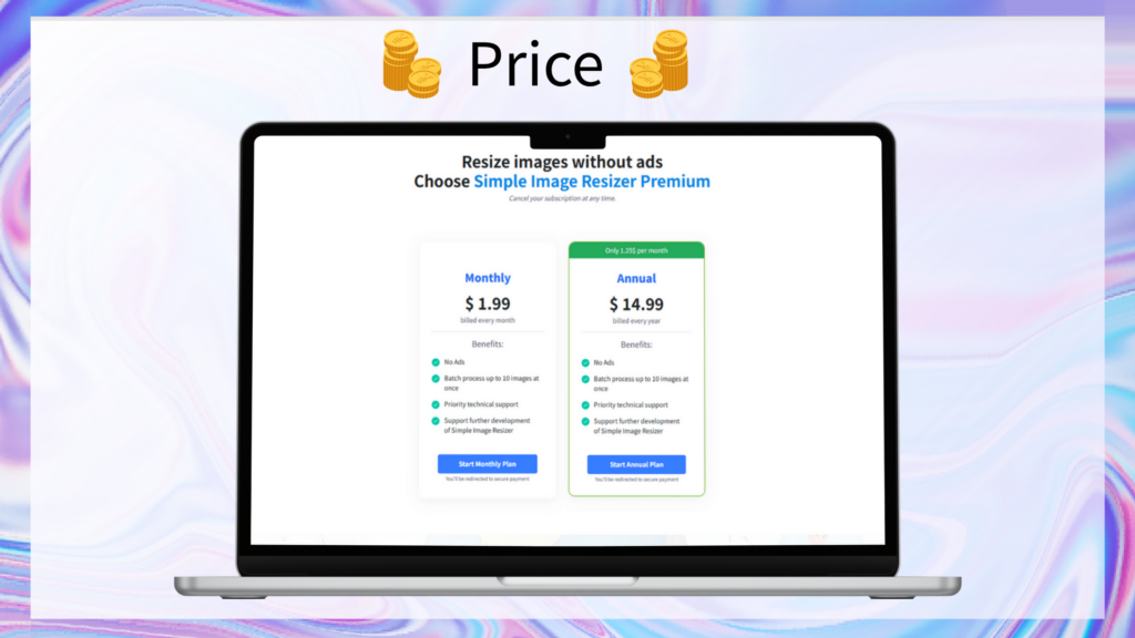 Simple Image Resizer Price