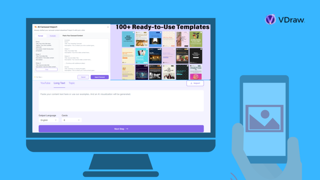 Create Stunning Social Media Carousel Posts with VDraw