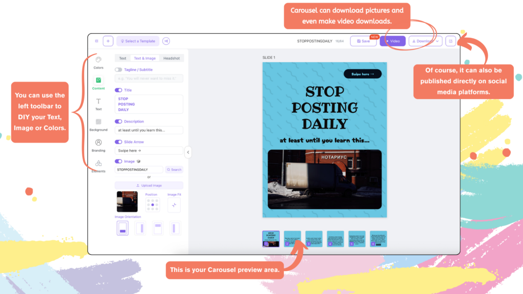 How to Use VDraw’s AI Carousel Generator