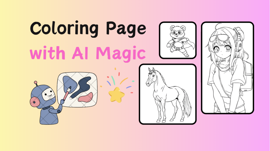 coloring page with AI Magic