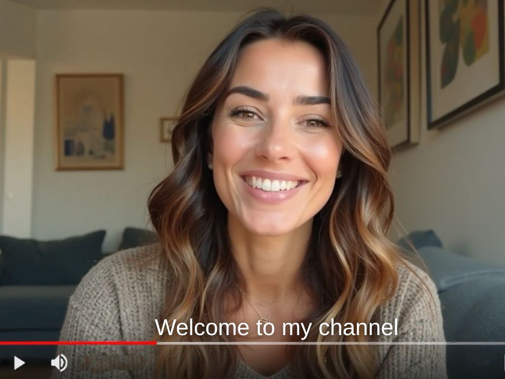 A YouTube creator's video is shown with readable subtitles on screen.