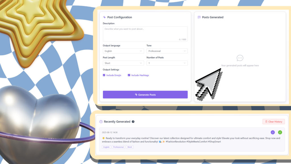 VDraw's Facebook Post Generator