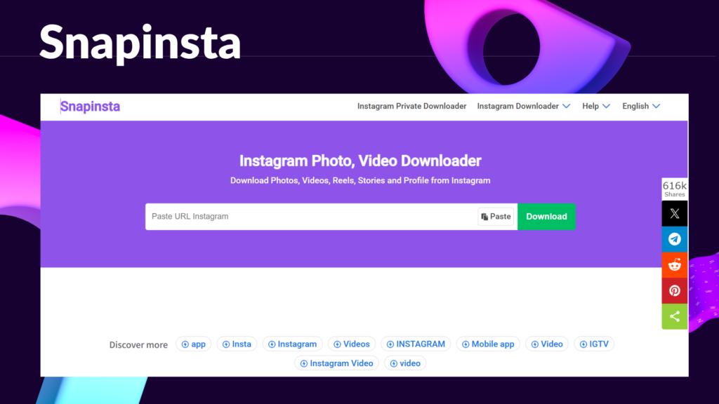 Snapinsta's Instagram Video Downloader