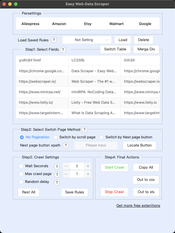 Easy Web Data Scraper