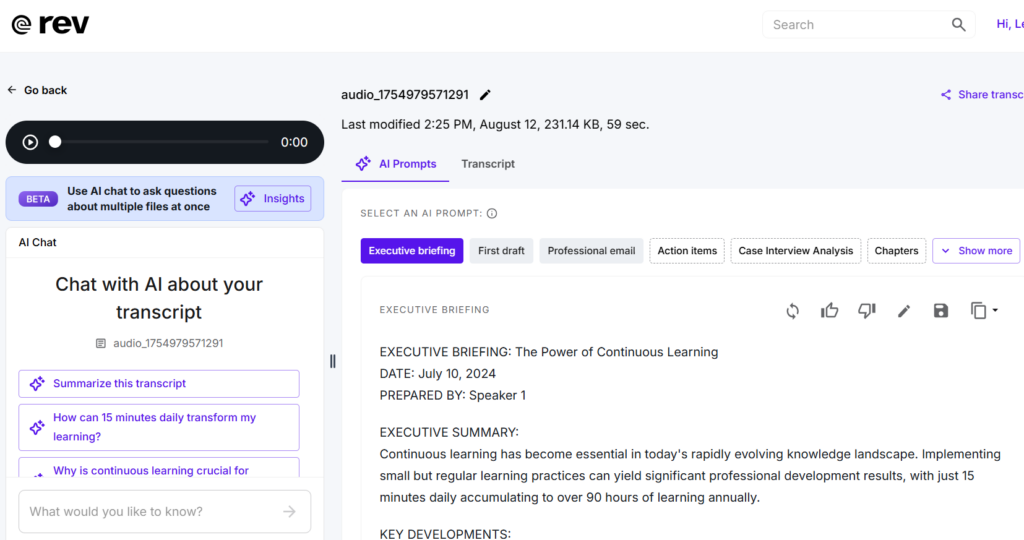 Rev – Professional Voice to Text Online Services