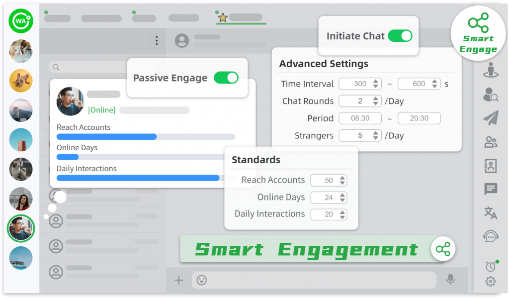 Smart Account Engagement - Fully automated, multi-round AI conversations, growing while sending, significantly reducing account suspension risk, increasing account utilization by 10 times!