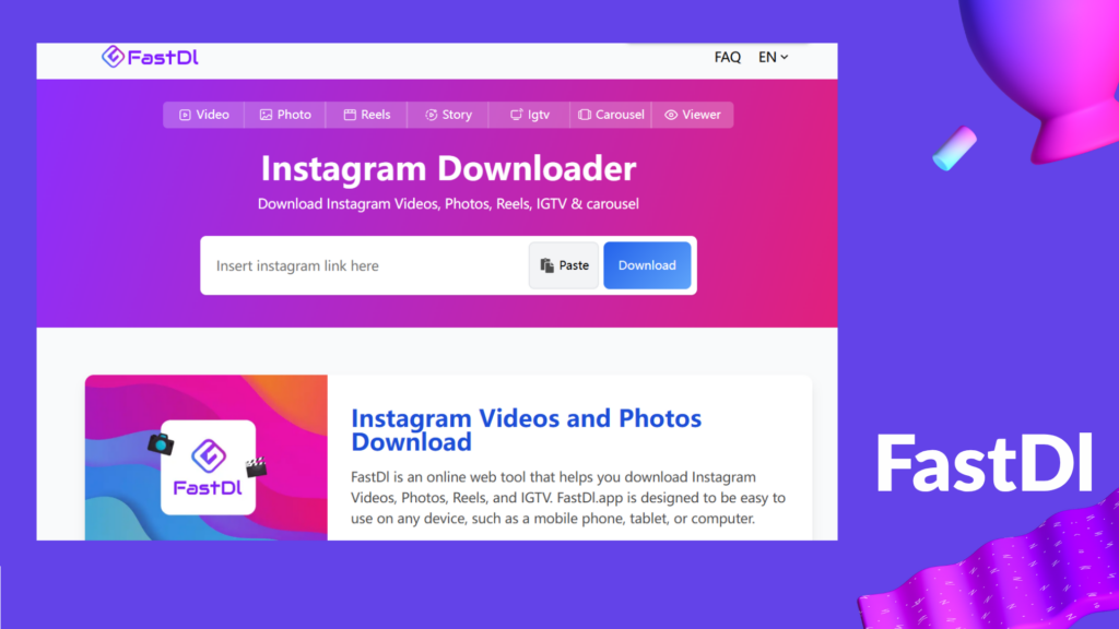 FastDl's Instagram Video Downloader