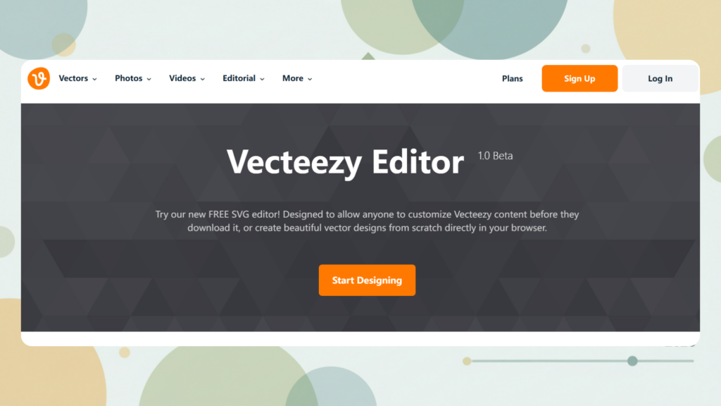 Vecteezy Editor – Beginner-Friendly, Web-Based