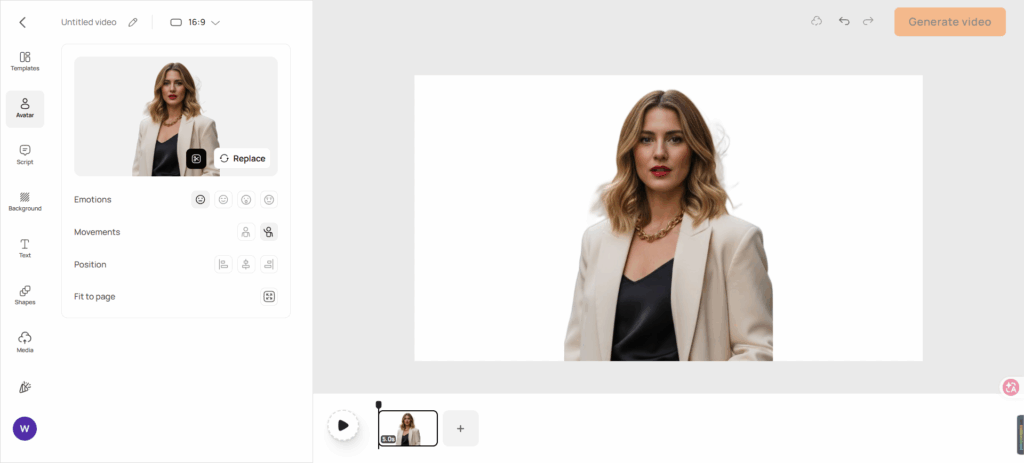 D-ID talking photo AI spokesperson interface from single image