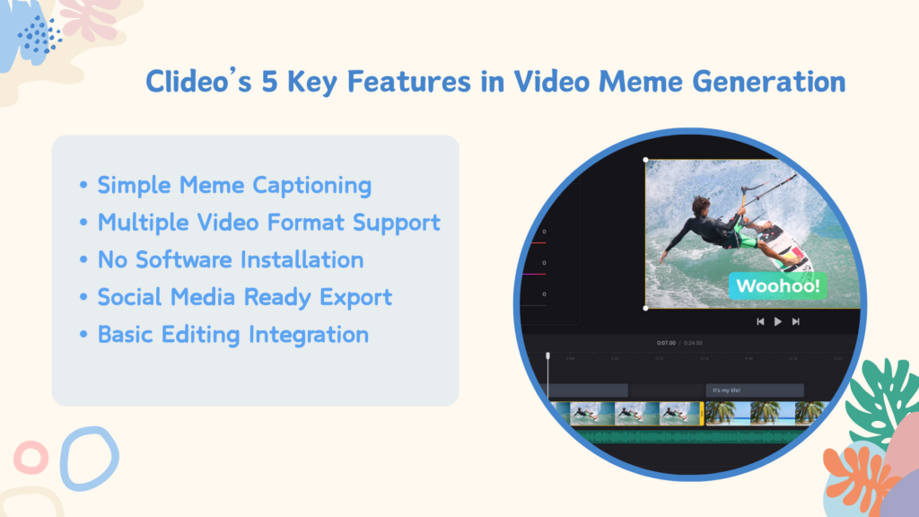 Clideo’s 5 Key Features in Video Meme Generation-MemeClip