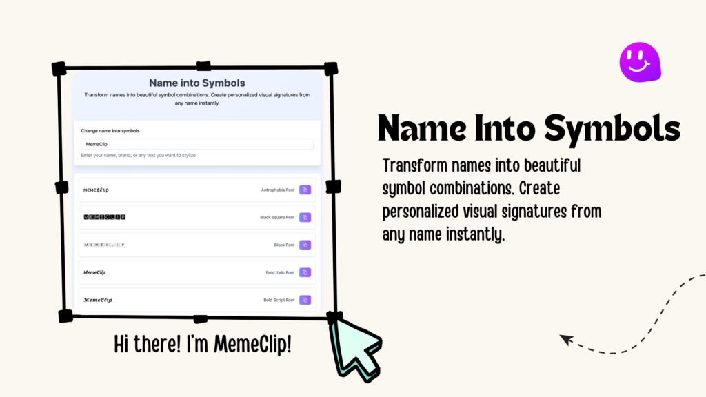MemeClip's Name Into Symbols - MemeClip