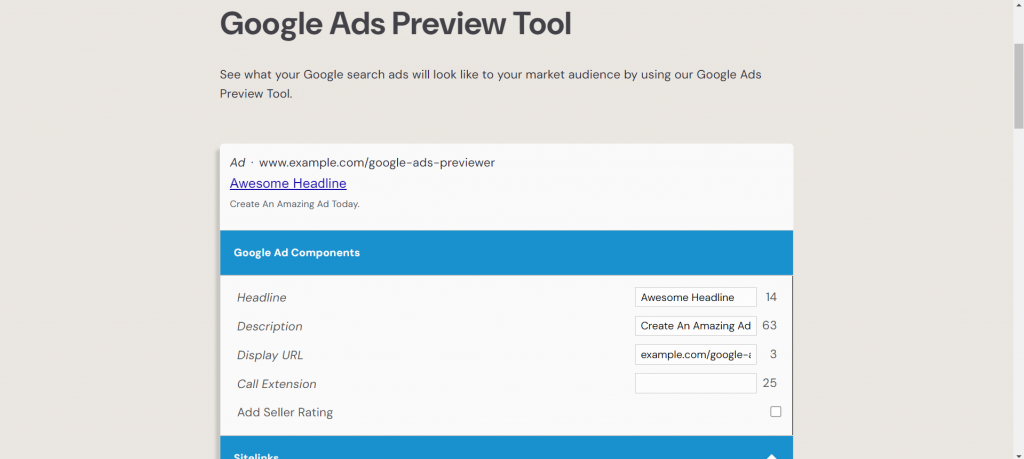 Google Ads Preview Tool