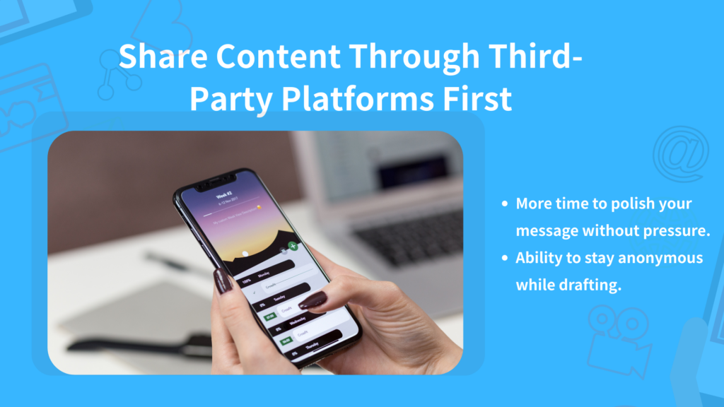 Share Content Through Third-Party Platforms First