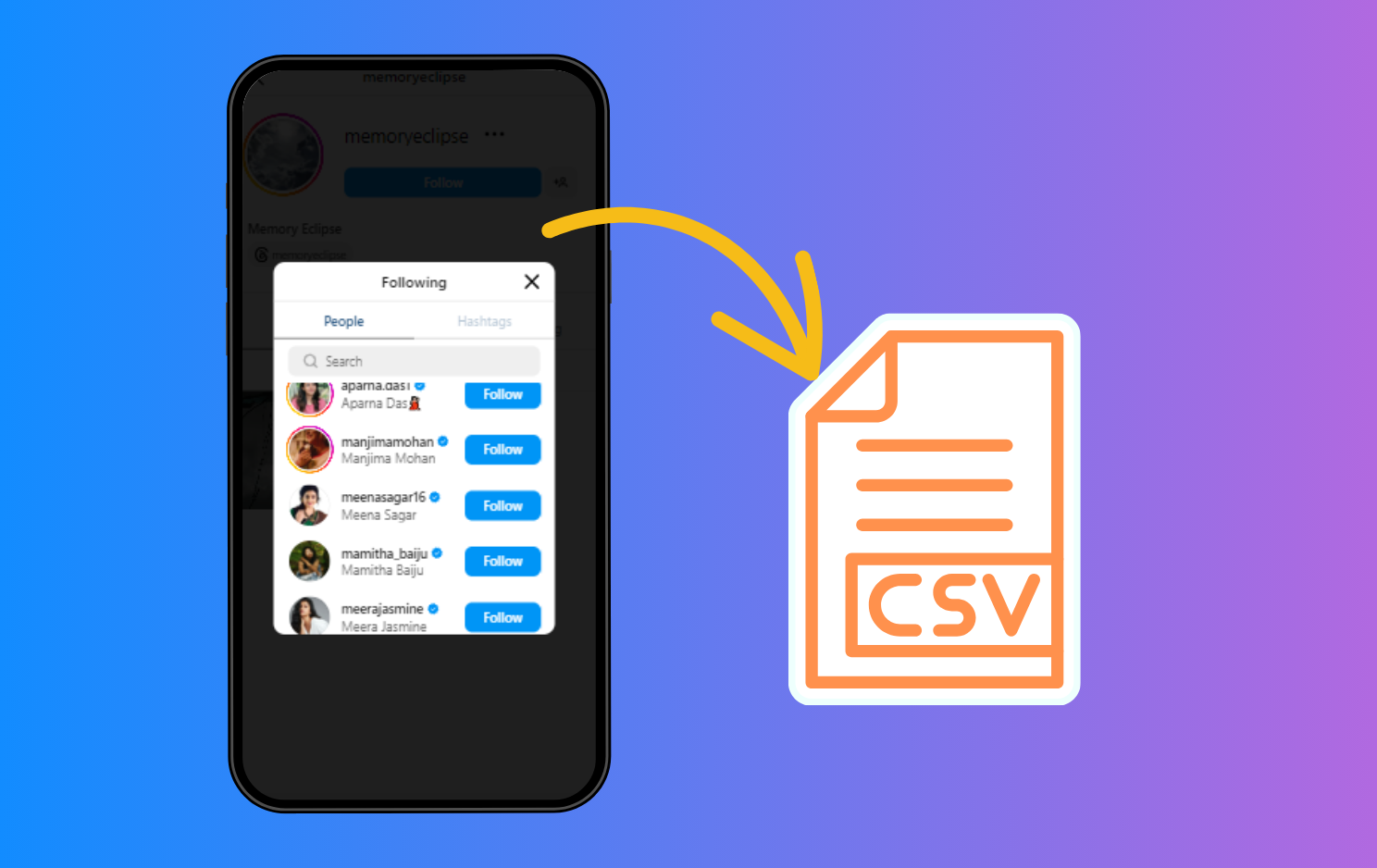 ig follower export tool