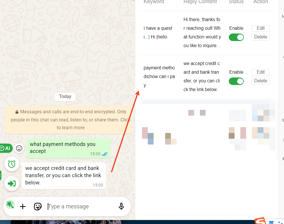 how to set up conversational ai in WADesk
