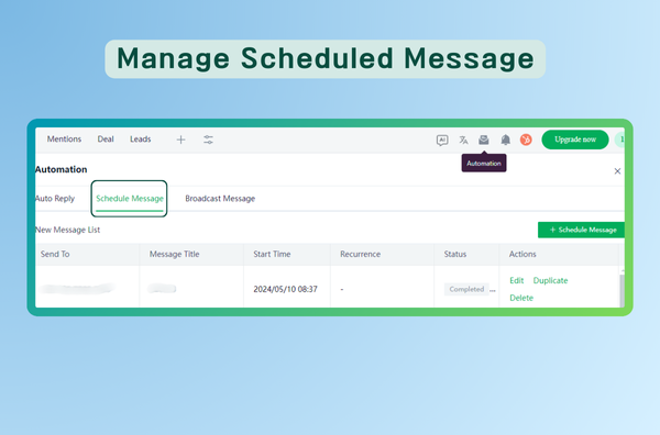 Schedule WhatsApp Message - WAPlus