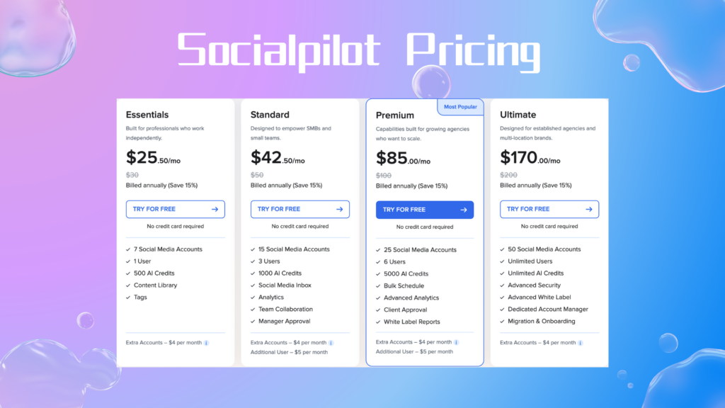 Socialpilot Pricing