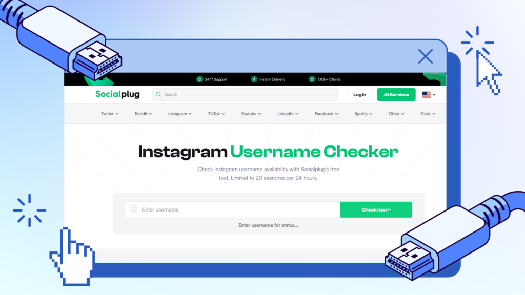 Socialplug‘s Instagram username checker-VDraw