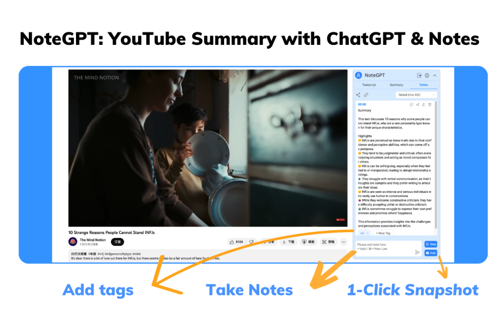 Take Video Notes with Timestamps - NoteGPT
