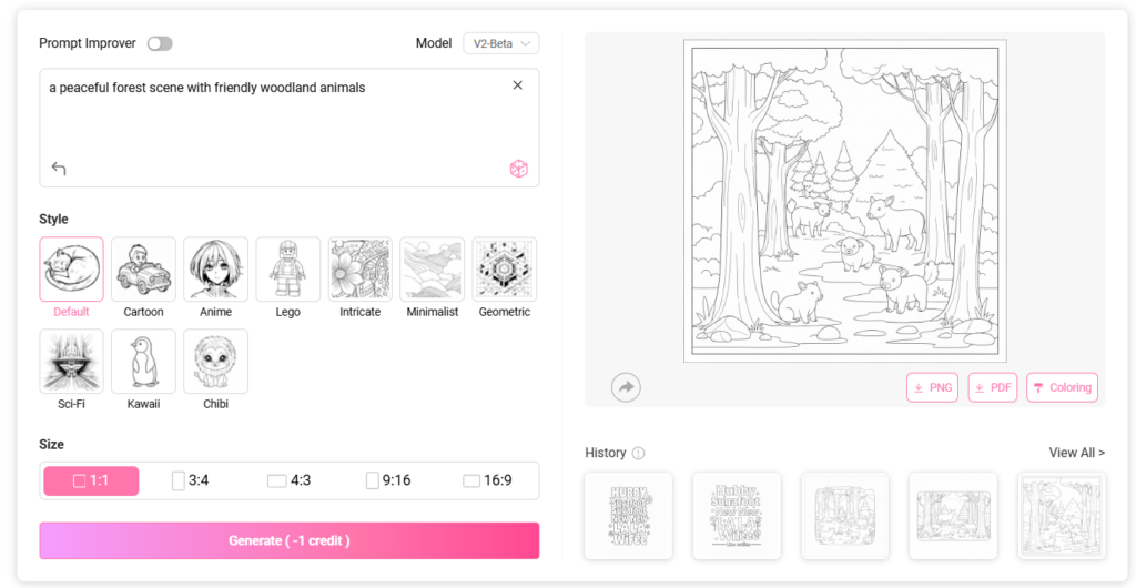 Text to Coloring page