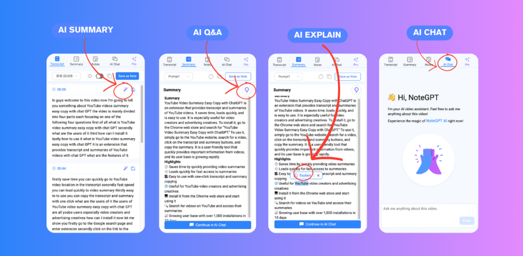 Additional Paths for asking AI -NoteGPT