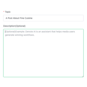 2. Enter the Topic and Description