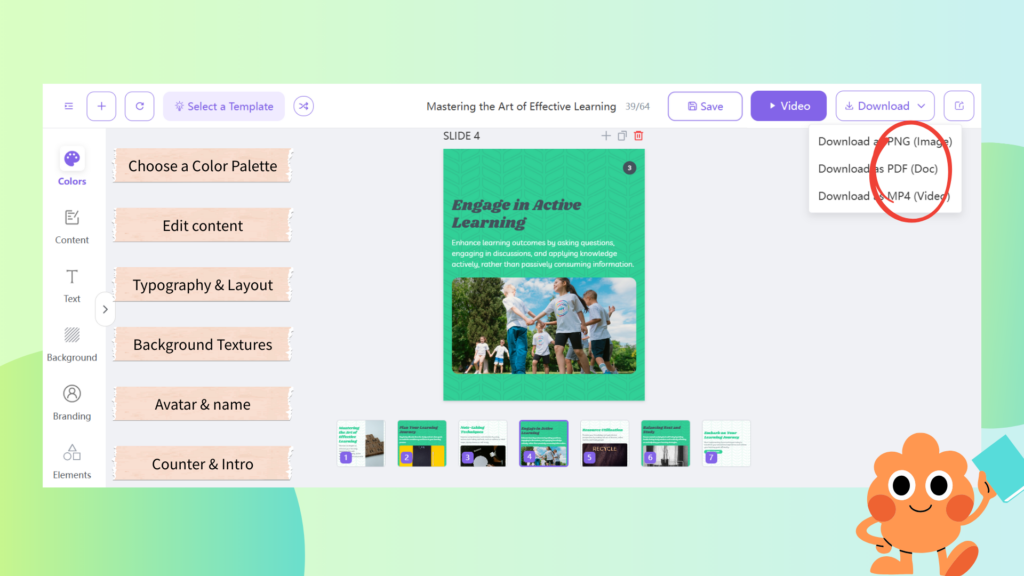How To use VDraw AI Carousel Generator
