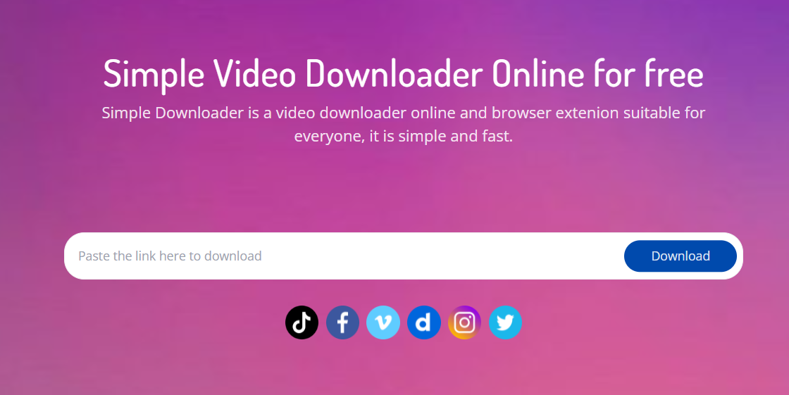 Simple video downloader