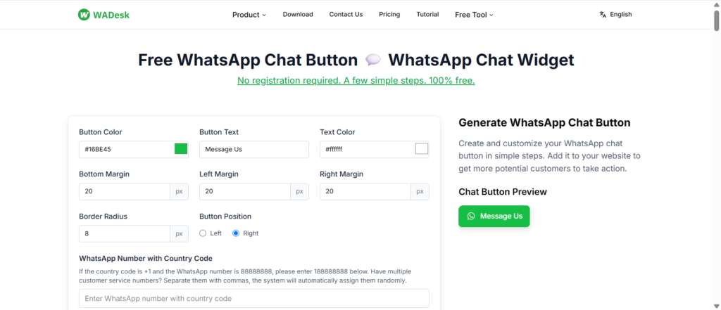 WhatsApp小组件页面