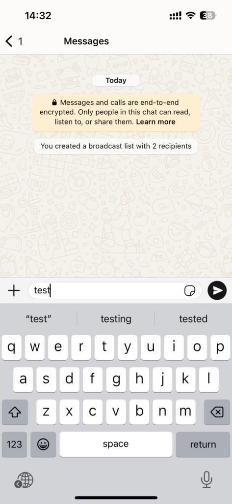 Step 5 of WhatsApp Broadcast