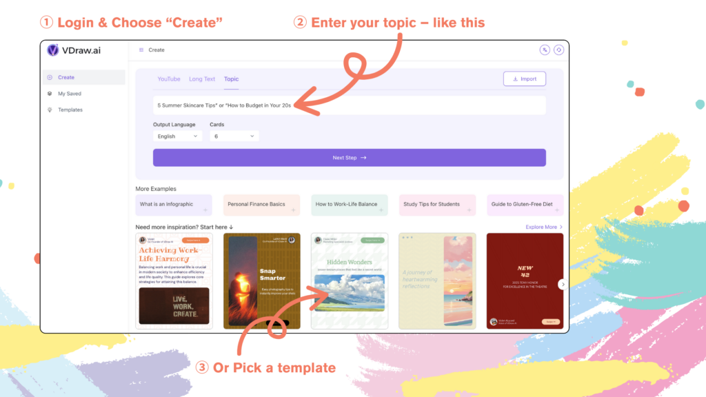 How to Use VDraw’s AI Carousel Generator