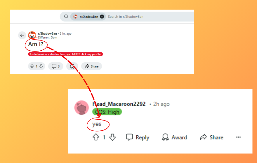 Method 2: Post in the r/ShadowBan Subreddit - Redplus AI