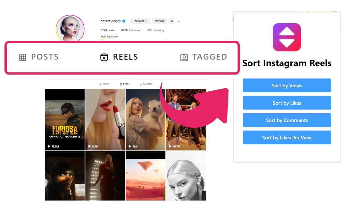 Insort - Sort Instagram Reels 