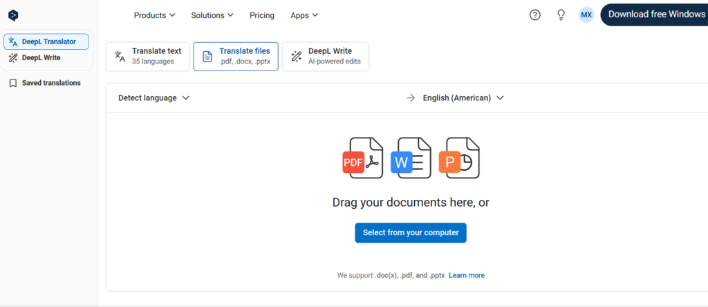 DeepL – Premium-Quality Free PDF Translator