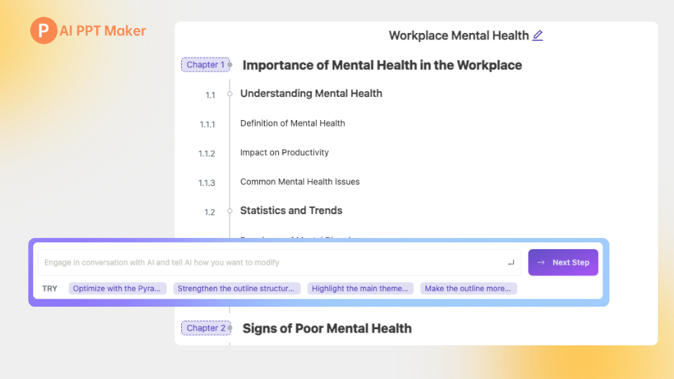 AI-Generated PPT Outline with Online Editing - AIPPTMaker