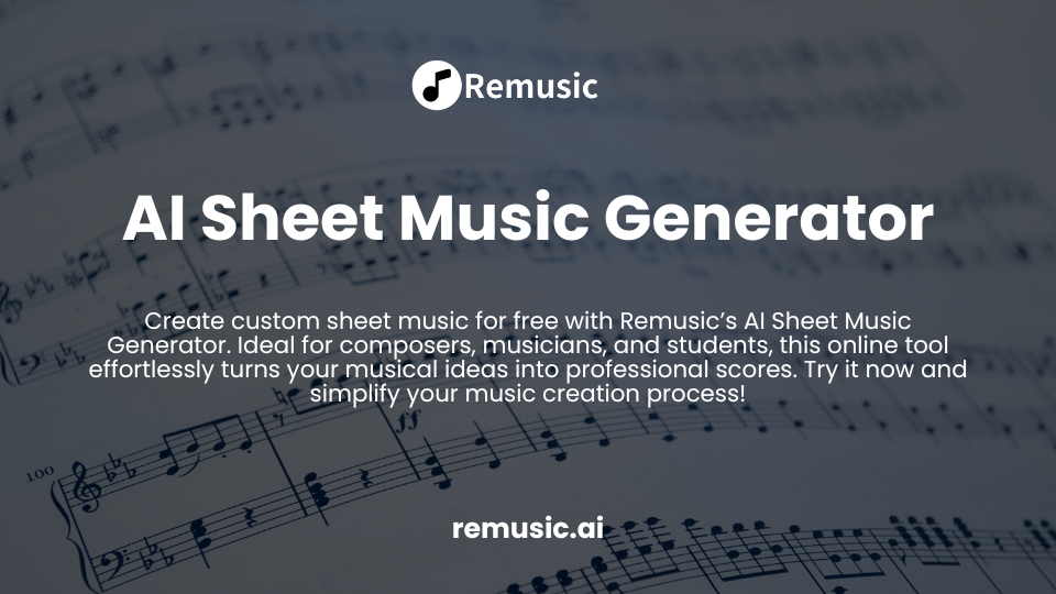 AI Sheet Music Generator - Remusic