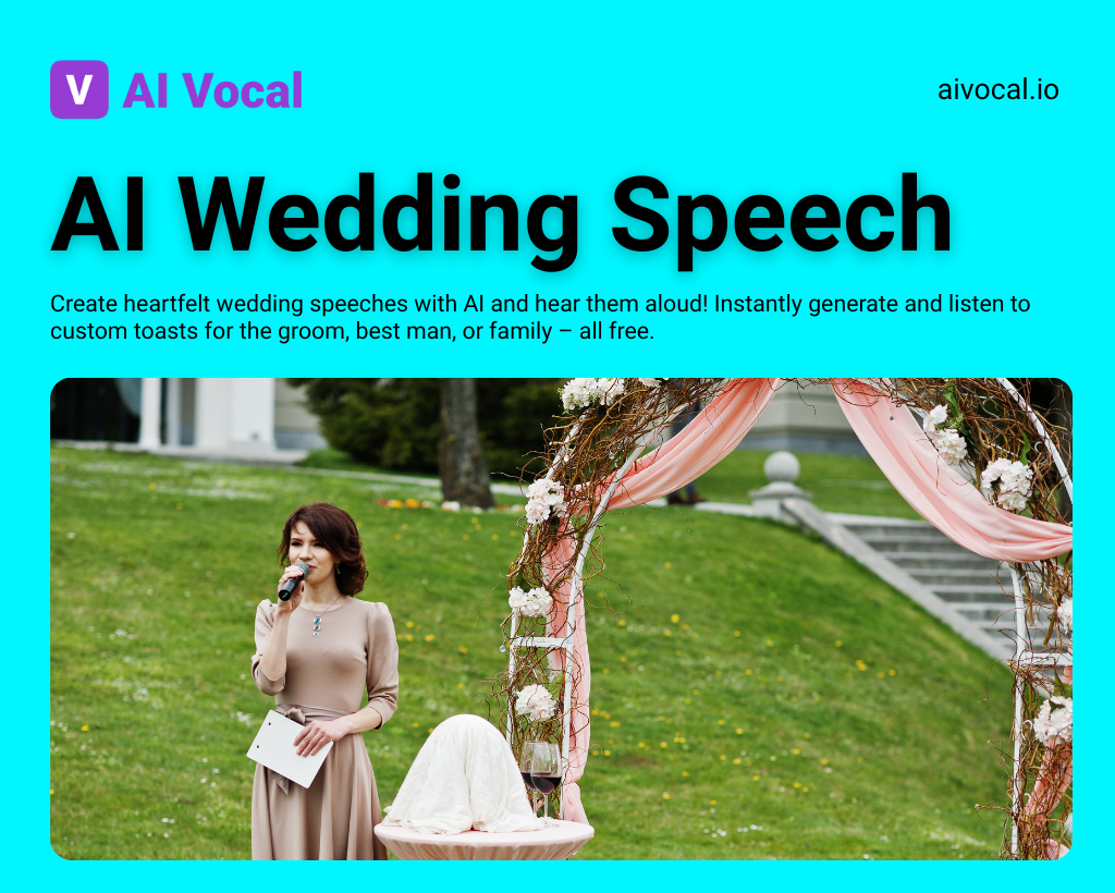 AI Wedding Speech with Voice – Free Online Generator