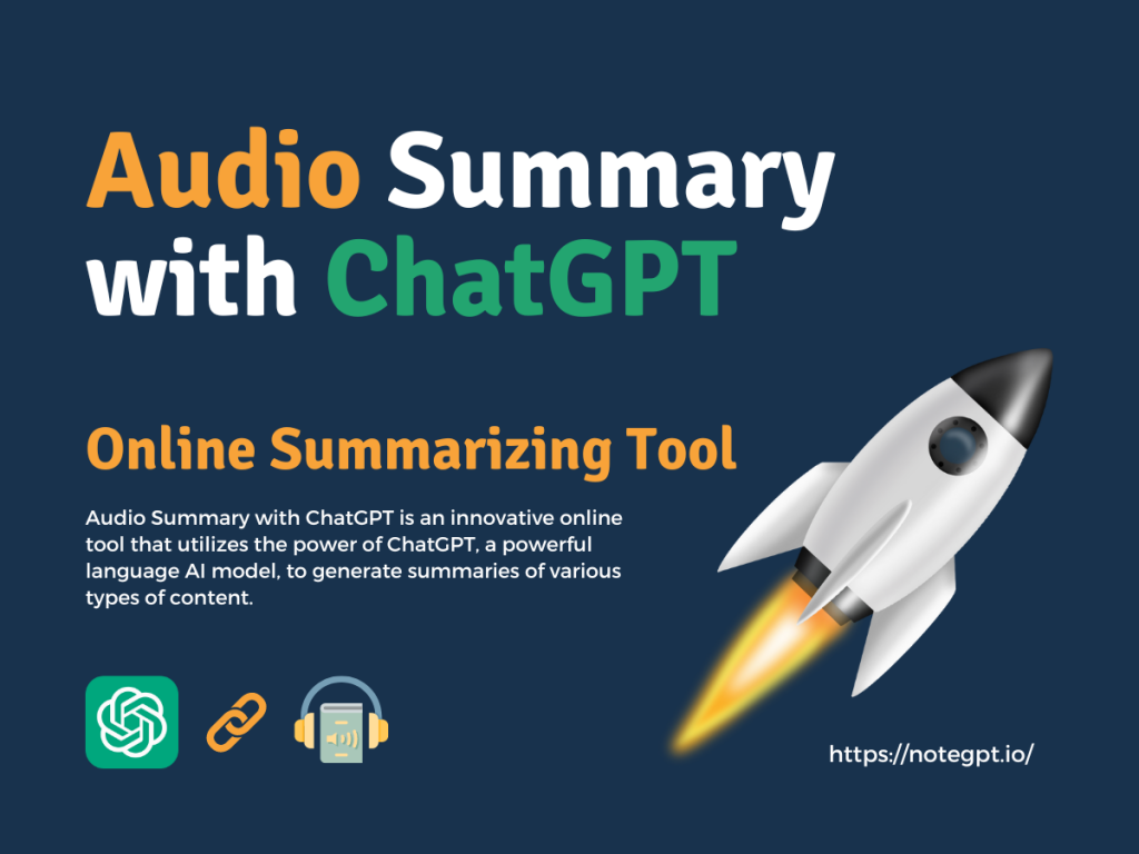 Audio Summary with ChatGPT - Online Summarizing Tool