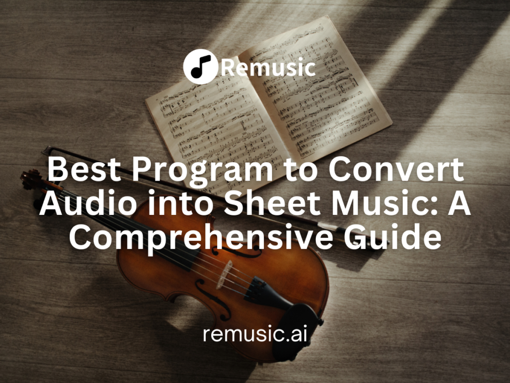 Best Program to Convert Audio into Sheet Music: A Comprehensive Guide