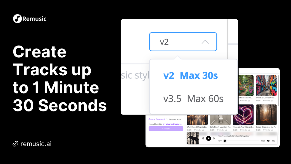 Create Tracks up to 1 Minute 30 Seconds - Remusic