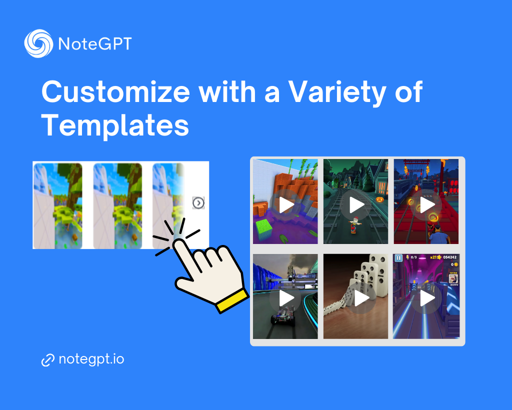 Customize with a Variety of Templates - NoteGPT