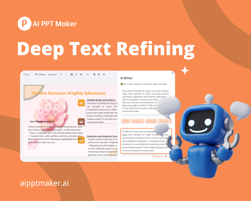 Deep Text Refining with AI - AI PPT Maker