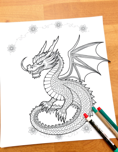 How to Print Your Dragon Coloring Pages?