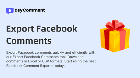 Export Facebook Comments - Export Comments Easily with Facebook Comment Exporter