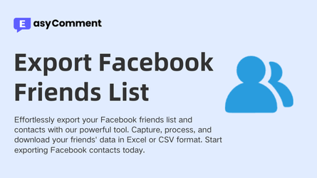 Export Facebook Friends List - Easily Export Facebook Contacts