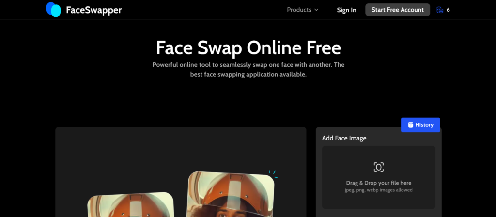 Face Swapper's homepage