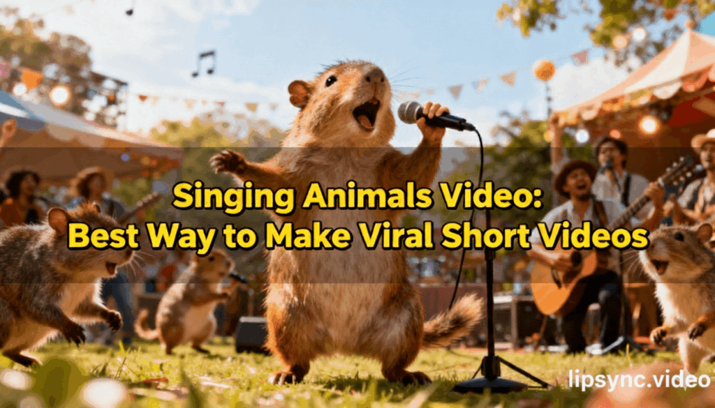 A chipmunk is singing