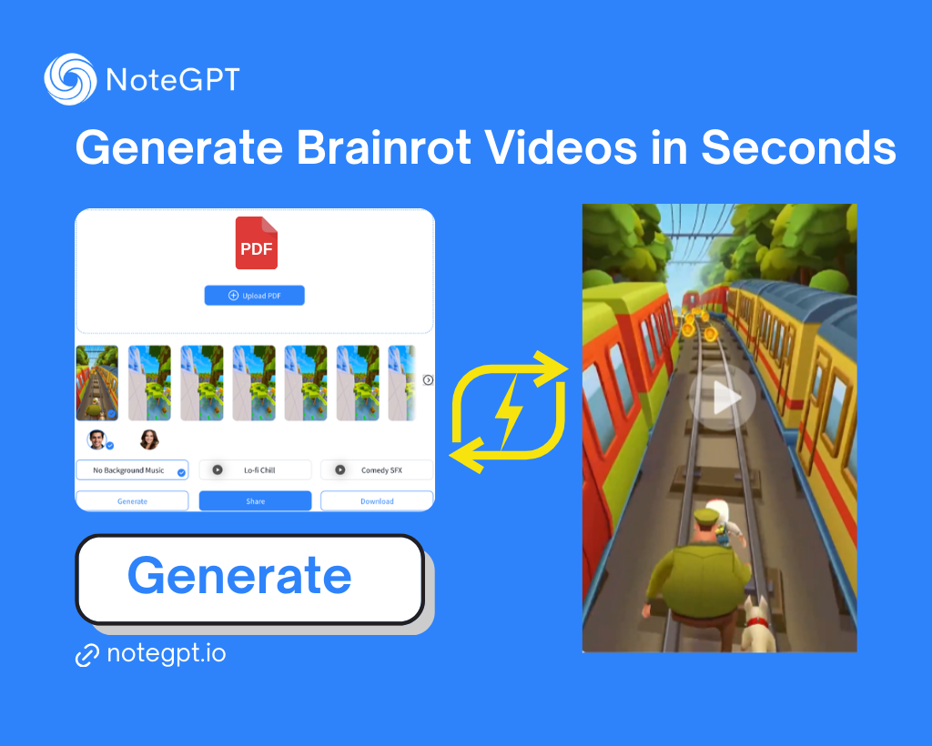 Generate Brainrot Videos in Seconds - NoteGPT