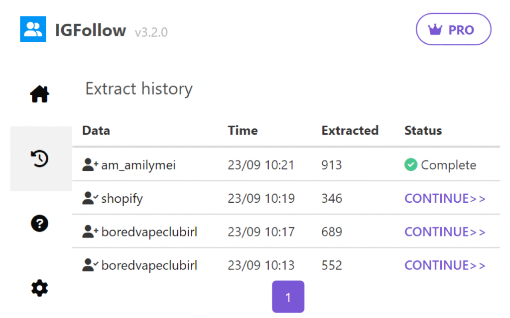 igfollow ins follower export tool